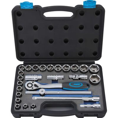 FERVI 27-delige dopsleutelset met accessoires FERVI 27-delige dopsleutelset met accessoires