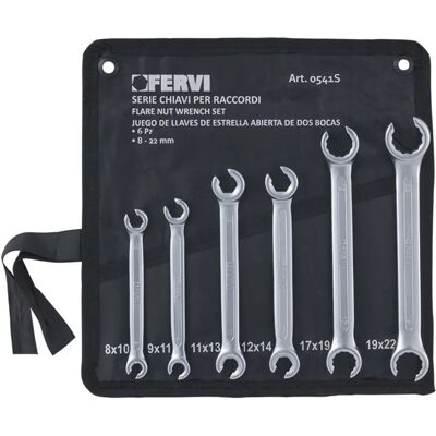 FERVI - Juego de 6 llaves para conexiones de freno - 8-22mm FERVI - Juego de 6 llaves para conexiones de freno - 8-22mm