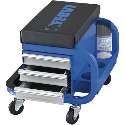 Fervi 0645/CC Mechanischer Hocker mit 3 Schubladen - Werkstattprodukt Fervi 0645/CC Mechanischer Hocker mit 3 Schubladen - Werkstattprodukt