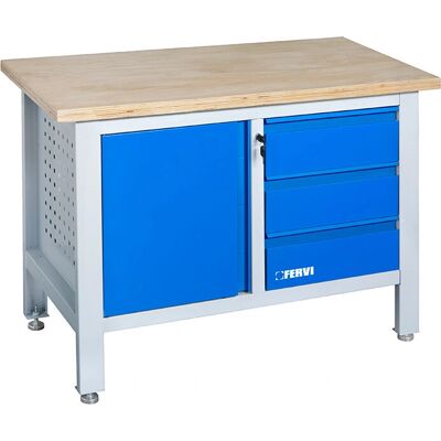 FERVI Banco da lavoro - B009/B1 con 3 cassetti - 1200mm FERVI Banco da lavoro - B009/B1 con 3 cassetti - 1200mm