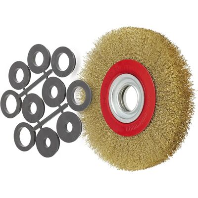 FERVI Modello 150MM Spazzola Circolare - Fili ondulati in acciaio per uso gravoso FERVI Modello 150MM Spazzola Circolare - Fili ondulati in acciaio per uso gravoso