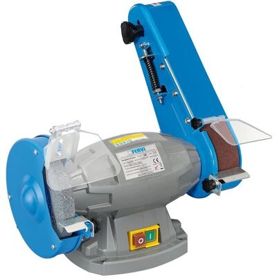 Fervi S383 Amoladora de banco con rueda seca y banda de lijado - Amoladora de banco Fervi S383 Amoladora de banco con rueda seca y banda de lijado - Amoladora de banco