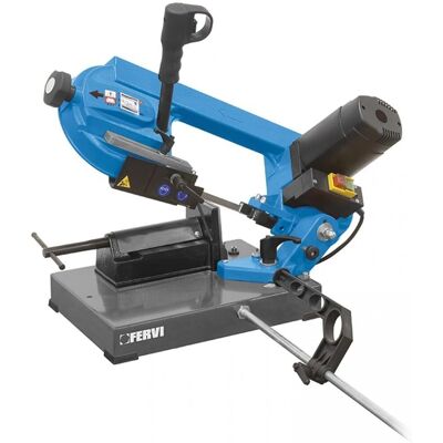 Sierra de cinta portátil FERVI - Capacidad 105mm - 2 velocidades - Máquina de corte Sierra de cinta portátil FERVI - Capacidad 105mm - 2 velocidades - Máquina de corte