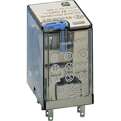 Finder 55.32.9.024.0080 Relais - 24V/DC 10A - Stecker, 2 Schalter Finder 55.32.9.024.0080 Relais - 24V/DC 10A - Stecker, 2 Schalter