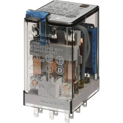 Finder 55.33.9.024.0090 Relay with 3 Changeover Contacts - Switchable 24V/DC Finder 55.33.9.024.0090 Relay with 3 Changeover Contacts - Switchable 24V/DC