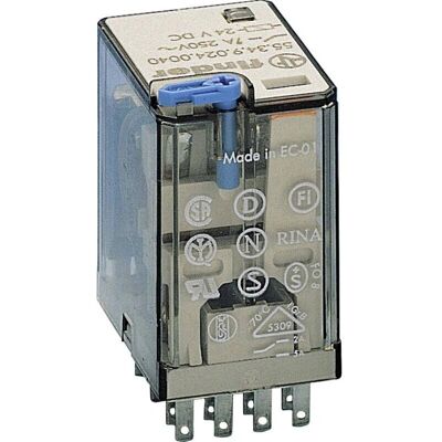 Finder 55.34.9.024.0060 Relais miniature enfichable - 24 V/DC, 7 A, 4 contacts - Publicité Finder 55.34.9.024.0060 Relais miniature enfichable - 24 V/DC, 7 A, 4 contacts - Publicité