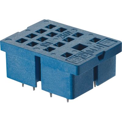 Finder 94.14 Relay Socket - Blue - PCB Mounting - 11 Contacts Finder 94.14 Relay Socket - Blue - PCB Mounting - 11 Contacts