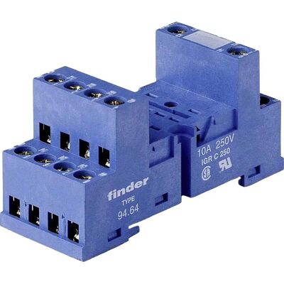 Finder 94.64 Blau Relaishalter - Relaishalter für DIN-skena Finder 94.64 Blau Relaishalter - Relaishalter für DIN-skena