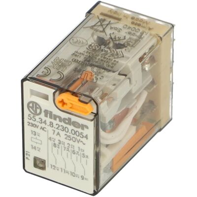 Finder Relais 230V AC 4-Wechslerkontakte - Industriell, DIN-Schiene Finder Relais 230V AC 4-Wechslerkontakte - Industriell, DIN-Schiene