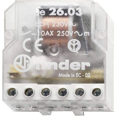 Finder 26.03.8.230.0000 Relæ - 230V/AC 10A - Impuls/trin skifter Finder 26.03.8.230.0000 Relæ - 230V/AC 10A - Impuls/trin skifter