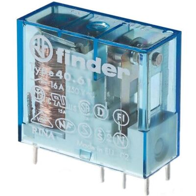 Finder 40.61.9.006.4000 Relais pour PCB 6V/16A 1 inverseur - Publicité Finder 40.61.9.006.4000 Relais pour PCB 6V/16A 1 inverseur - Publicité