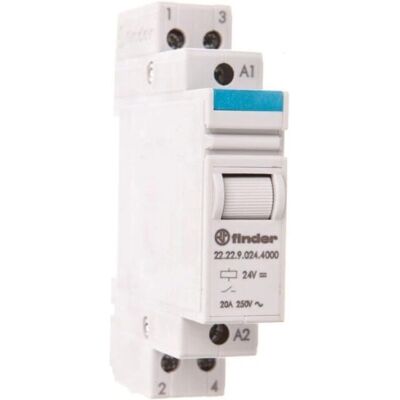 FINDER S.P.A Finder 22229024 Relais de puissance - 20A, 24VDC, rail DIN - Publicité FINDER S.P.A Finder 22229024 Relais de puissance - 20A, 24VDC, rail DIN - Publicité