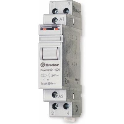 Finder Modell 20.22.9.024.4000 DIN-Schienenrelais - 24VDC, 2NO, 16A Finder Modell 20.22.9.024.4000 DIN-Schienenrelais - 24VDC, 2NO, 16A