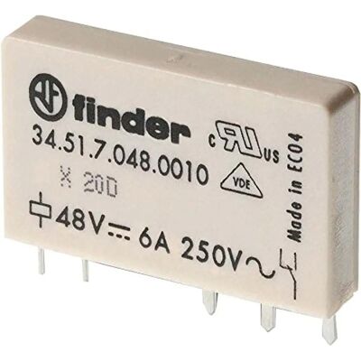 Finder 34.51.7.024.0010 Kompakter PCB-Relais - 24V/DC 6A Finder 34.51.7.024.0010 Kompakter PCB-Relais - 24V/DC 6A