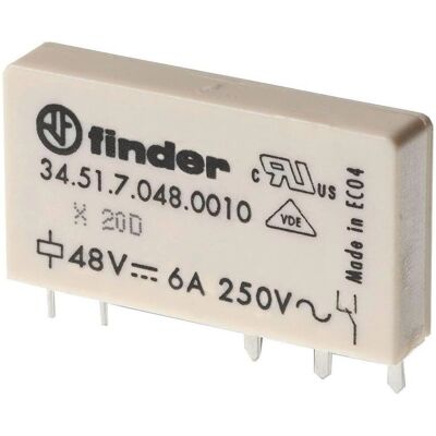 Finder 34.51.7.060.0010 Relais - 60VDC, 6A, PCB, Monostabil Finder 34.51.7.060.0010 Relais - 60VDC, 6A, PCB, Monostabil
