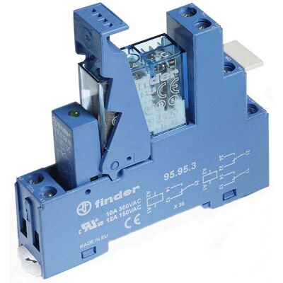 Finder Relaismodul - 24V DC, 8A, Blau, LED Finder Relaismodul - 24V DC, 8A, Blau, LED
