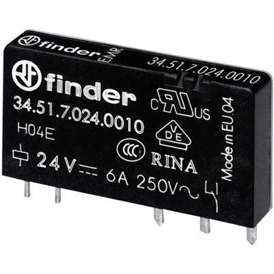 Finder Model 34.51.7.060.5010 Kompakt PCB-relæ -40°C til +85°C Finder Model 34.51.7.060.5010 Kompakt PCB-relæ -40°C til +85°C
