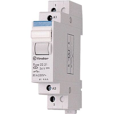 Finder 22.23.9.024.4000 Modularrelais - 24V DC 20A - Industrielles Relais Finder 22.23.9.024.4000 Modularrelais - 24V DC 20A - Industrielles Relais