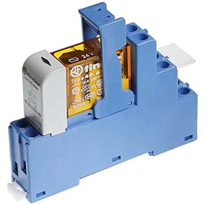 Finder 48 Series Relay - 230V AC, DPDT, 8A, DIN rail Finder 48 Series Relay - 230V AC, DPDT, 8A, DIN rail