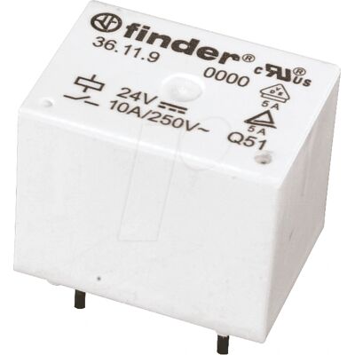 Finder - 36.11 24V - 1x UM - 250 V 10 A - Relé Finder - 36.11 24V - 1x UM - 250 V 10 A - Relé