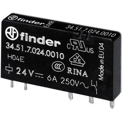 Finder 34.51.7.048.5010 Kompakt relä 48V 6A 1 växlare - Relä Finder 34.51.7.048.5010 Kompakt relä 48V 6A 1 växlare - Relä