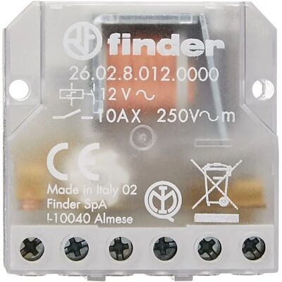 Finder 26.02.8.012.0000 12V AC Schalter - Kompakt, Bipolar, Flush Mount Finder 26.02.8.012.0000 12V AC Schalter - Kompakt, Bipolar, Flush Mount