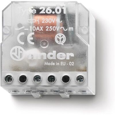 Finder - Model 260182300000 - Elektromechaniczne przekaźnik impulsowy - Przezroczysty Finder - Model 260182300000 - Elektromechaniczne przekaźnik impulsowy - Przezroczysty