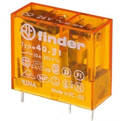 Finder 40 Serie Leistungrelais SPDT 24V AC - Leistung Relais Finder 40 Serie Leistungrelais SPDT 24V AC - Leistung Relais