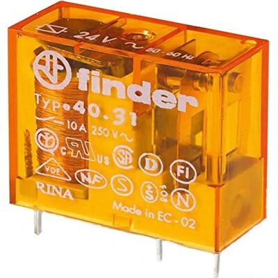 Finder Relay 40 Series SPDT 230V AC PCB Mount Finder Relay 40 Series SPDT 230V AC PCB Mount