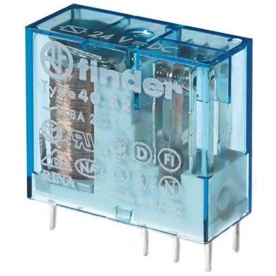 Finder 40.52.7.024.0000 Miniaturrelais 24V DC DPDT 8A - Relais Finder 40.52.7.024.0000 Miniaturrelais 24V DC DPDT 8A - Relais