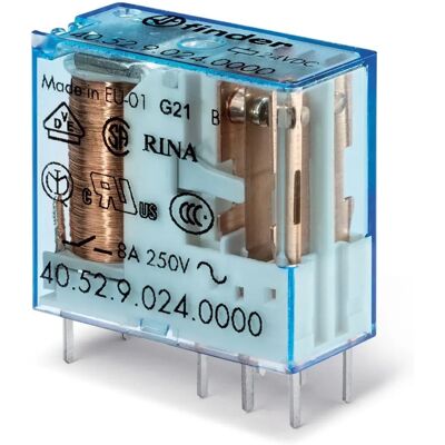 Finder 40.52.9.110.0000 - PCB Relay 110VDC 8A DPDT Finder 40.52.9.110.0000 - PCB Relay 110VDC 8A DPDT