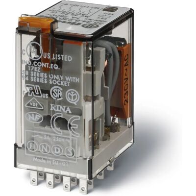 Finder 55.34.8.024.0000 Relay - 24V AC/7A - 4 Changeover Contacts Finder 55.34.8.024.0000 Relay - 24V AC/7A - 4 Changeover Contacts