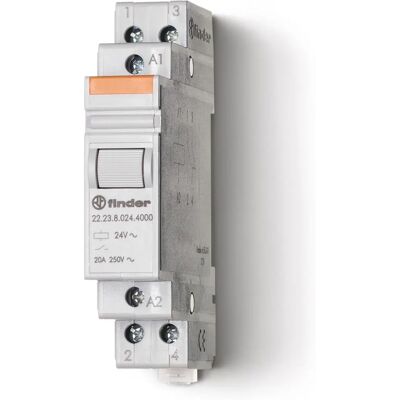 Finder 22.23.8.024.4000 Modular Relay - 24V AC, 20A, DIN mount Finder 22.23.8.024.4000 Modular Relay - 24V AC, 20A, DIN mount