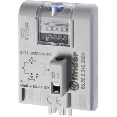 Finder 86.00.0.240 Timer Module - Multi-Voltage, 240V, IP20 Finder 86.00.0.240 Timer Module - Multi-Voltage, 240V, IP20
