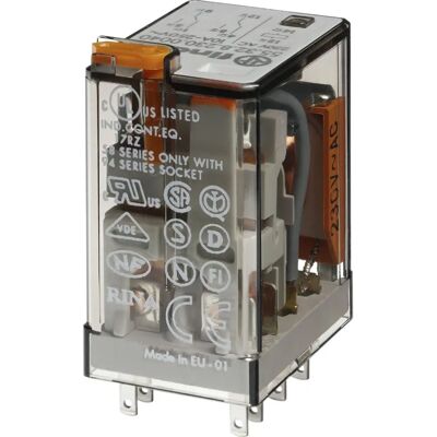 Finder 55.32.8.012.0054 - Relè per uso generale con 2 contatti - 12V AC/DC Finder 55.32.8.012.0054 - Relè per uso generale con 2 contatti - 12V AC/DC