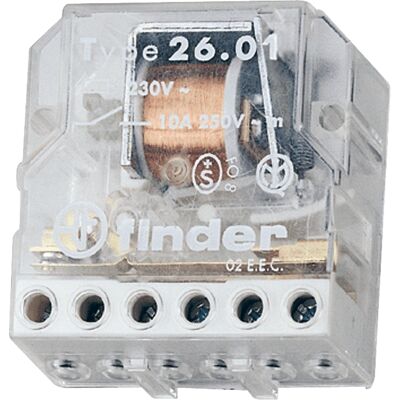 Finder - Relais 24V AC 2xNO IP20 - Commutateur 10A - Publicité Finder - Relais 24V AC 2xNO IP20 - Commutateur 10A - Publicité