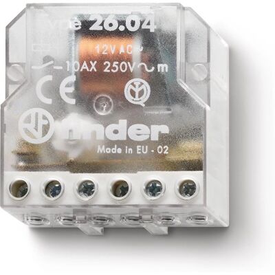 Finder 26.04.8.230.0000 Relay - 2 NO 230V AC Finder 26.04.8.230.0000 Relay - 2 NO 230V AC