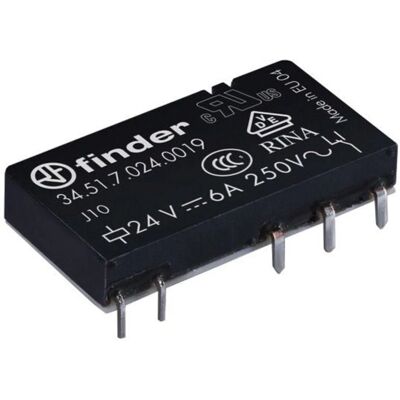 Finder 34 Series Power Relay SPDT 24V DC PCB Mounting Finder 34 Series Power Relay SPDT 24V DC PCB Mounting