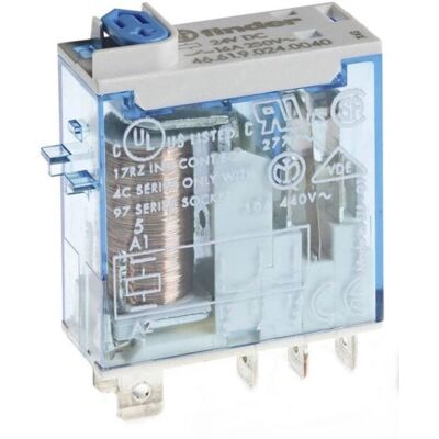 Finder Serie 46 Industrie Relais - 16A, 24V DC, Faston 187, Doppel-LED Finder Serie 46 Industrie Relais - 16A, 24V DC, Faston 187, Doppel-LED