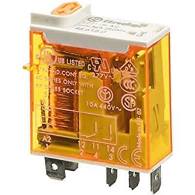 Finder 46 Series Power Relay - SPDT 12V AC 25A Miniature Industrial Finder 46 Series Power Relay - SPDT 12V AC 25A Miniature Industrial