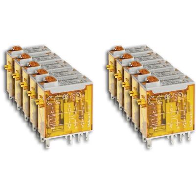 Finder 46.52.8.012.0040 Mini industrial relay - 12V AC/DC, 8A, 2 changeover contacts Finder 46.52.8.012.0040 Mini industrial relay - 12V AC/DC, 8A, 2 changeover contacts