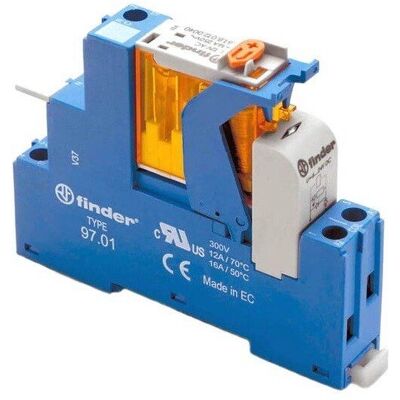 Finder 4C.01.8.230.0060 relæmodul - 230V AC, 16A, SPDT, DIN skinne Finder 4C.01.8.230.0060 relæmodul - 230V AC, 16A, SPDT, DIN skinne