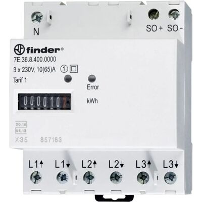 Finder 7E.36.8.400.0010 Drehstromzähler mechanisch - MID zugelassen Finder 7E.36.8.400.0010 Drehstromzähler mechanisch - MID zugelassen