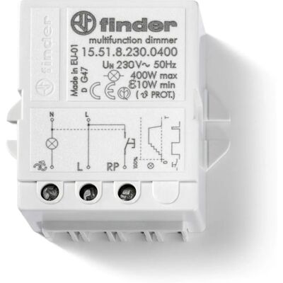 Finder 15.51.8.230.0400 Dimmer électronique - 230VAC 400W - Publicité Finder 15.51.8.230.0400 Dimmer électronique - 230VAC 400W - Publicité