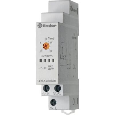 Finder - Modular Stair Light Relay - 3 Terminals - 16A - DIN Mount Finder - Modular Stair Light Relay - 3 Terminals - 16A - DIN Mount