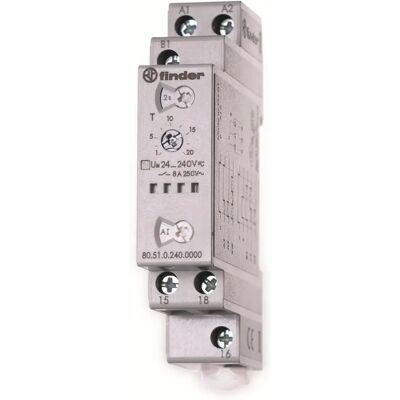 Finder Timerrelais - Multifunktional 0,1s-24h - IP20 Finder Timerrelais - Multifunktional 0,1s-24h - IP20
