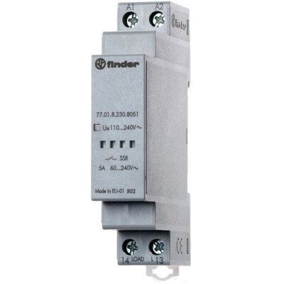 Finder Solid State Relais 77 - Steuerung 110-240V AC - Last 48-265V AC - 5A Max Finder Solid State Relais 77 - Steuerung 110-240V AC - Last 48-265V AC - 5A Max