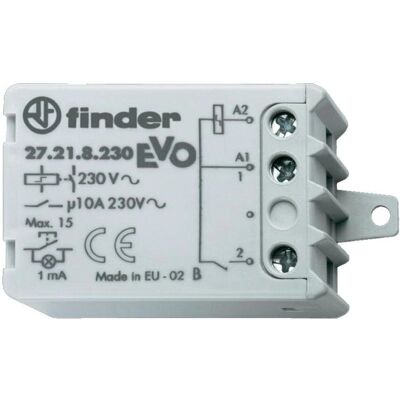 Finder 27218230 - Relais avec 1-2 contacts - 230V AC - Publicité Finder 27218230 - Relais avec 1-2 contacts - 230V AC - Publicité