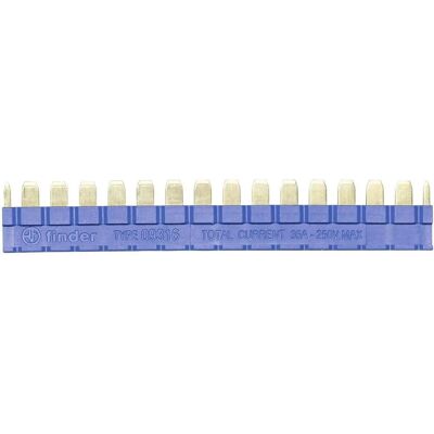 Finder 093.16 Jumper - 16 Pins - Blue - Connects Series 39/93 Relays Finder 093.16 Jumper - 16 Pins - Blue - Connects Series 39/93 Relays