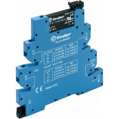 Finder 39 Series Solid State Relay Module - Control 6V DC, 24V DC/6A Finder 39 Series Solid State Relay Module - Control 6V DC, 24V DC/6A